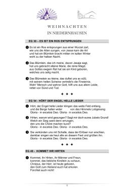 Liedblatt Heiligabend 2025