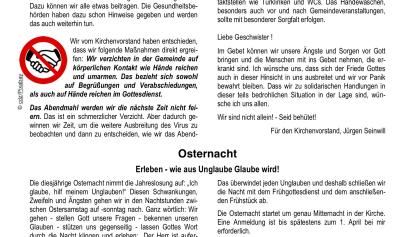 Weitersagen! Sonderausgabe März 2020