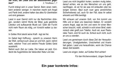 Weitersagen! Sonderausgabe 14. März 2020