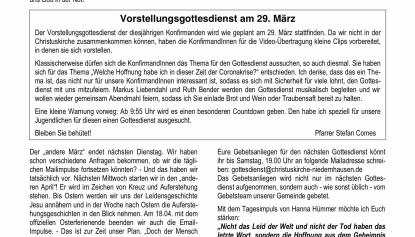 Weitersagen! Sonderausgabe 27. März 2020