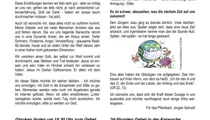 Weitersagen! Sonderausgabe 3. April 2020