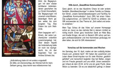 Weitersagen! Sonderausgabe 17. April 2020