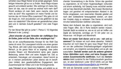 Weitersagen! Sonderausgabe 8. Mai 2020