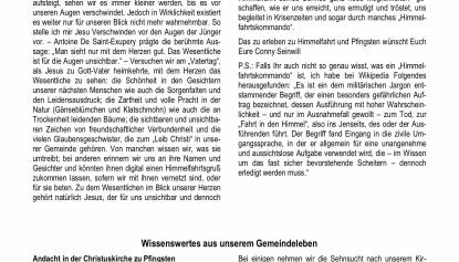 Weitersagen! Sonderausgabe Himmelfahrt