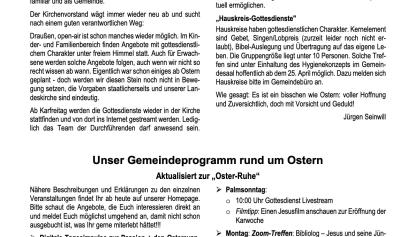 Weitersagen! April 2021