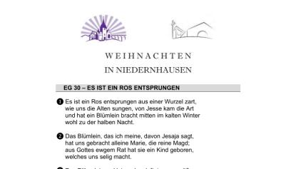 Liedblatt Heiligabend 2025