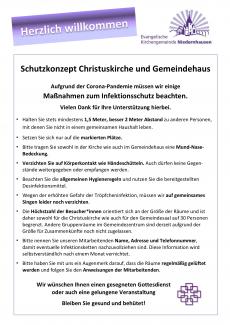 Schutzkonzept Christuskirche Niedernhausen Schutzkonzept Christuskirche Niedernhausen