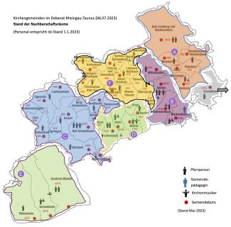 Dekanatskarte Nachbarschaftsräume