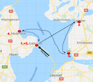 Route Segelfreizeit 2025 Route Segelfreizeit 2025