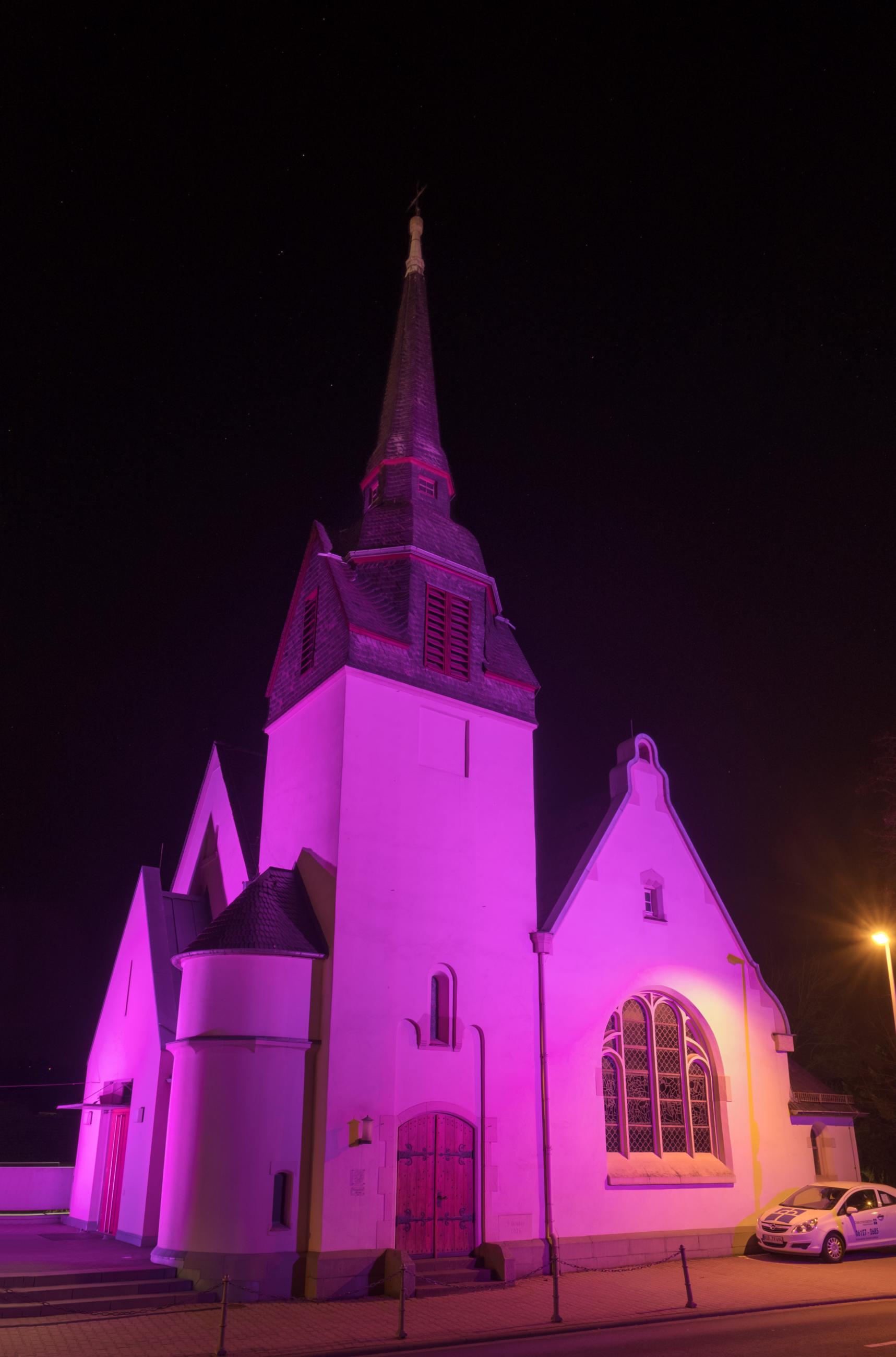Die Christuskirche farblich in Szene gesetzt 2017 Die Christuskirche farblich in Szene gesetzt 2017