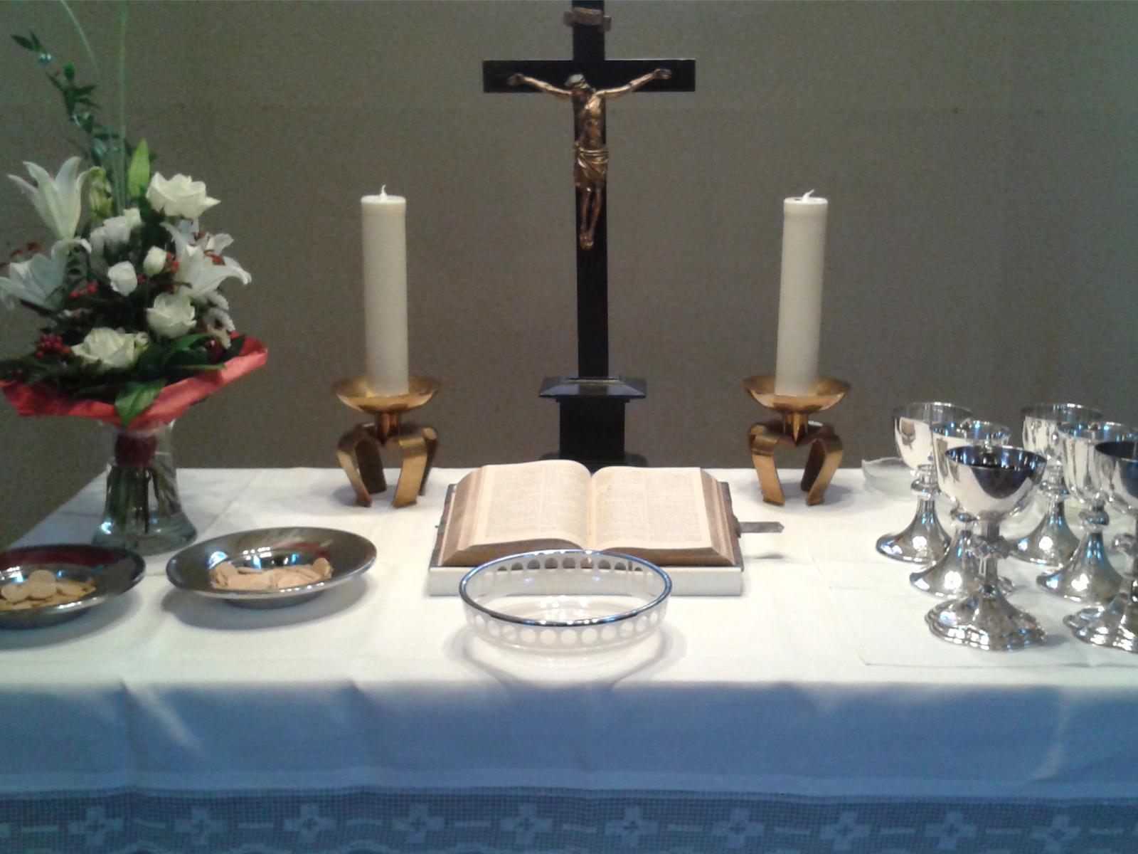 Altar vor Abendmahl Altar vor Abendmahl