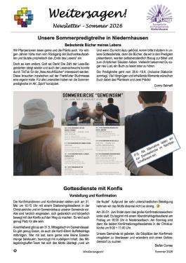 Weitersagen! Sommer 2026