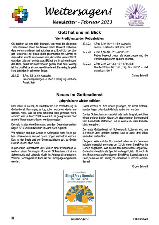 Weitersagen! Februar 2023